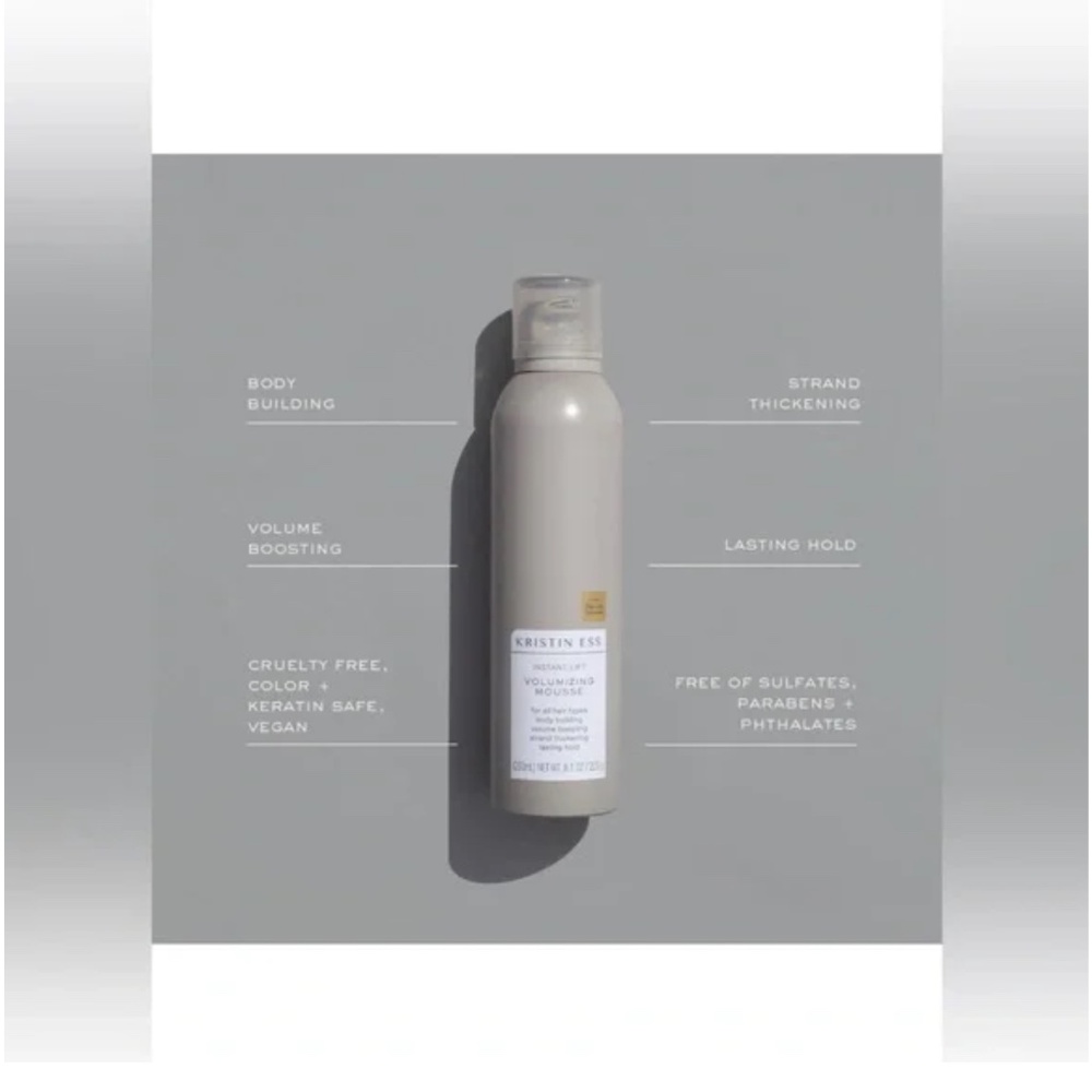 NEW! Kristin Ess Hair Instant Lift Volumizing Mousse with Castor Oil - Picture 1 of 6